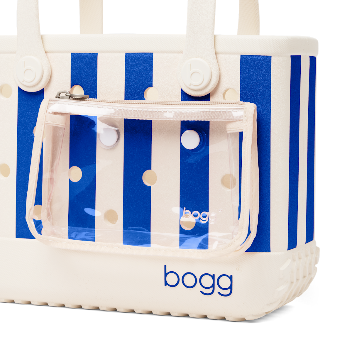 Bitty Bogg Bag - Mykonos Blue Stripe - Cozy Poolside Choice
