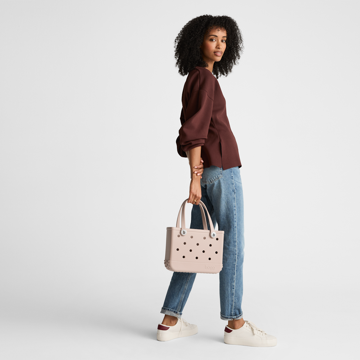 Bitty Bogg Bag - Mykonos Blue Stripe - Cozy Poolside Choice